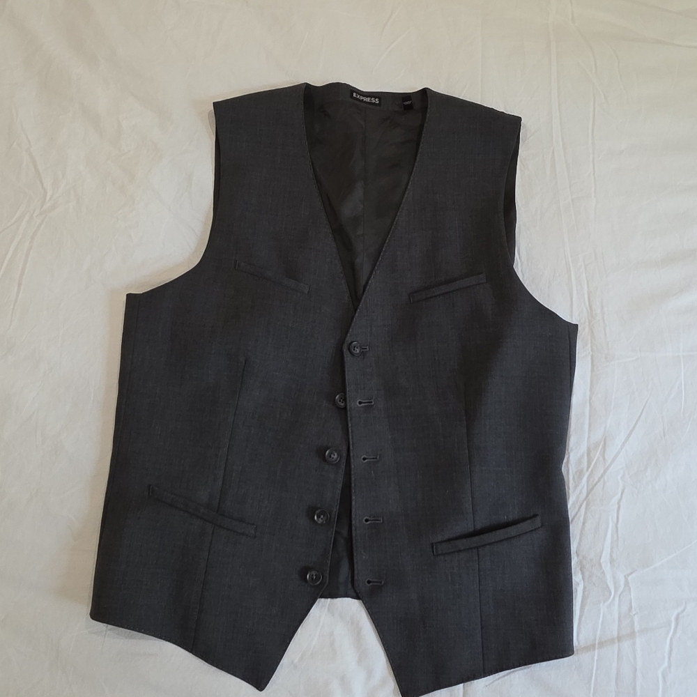 Express Dark Gray Men's Vest